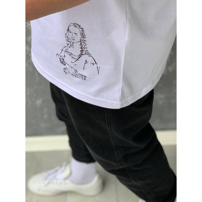 Oversize футболка з принтом