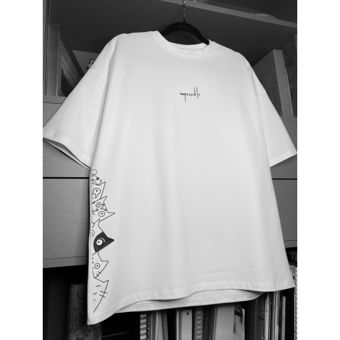 Oversize футболка з принтом