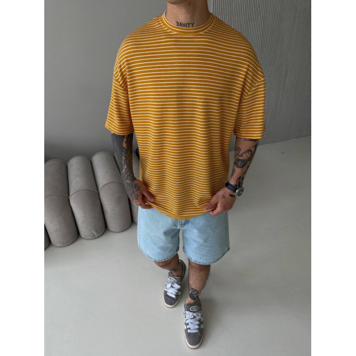 Oversize футболка у смужку