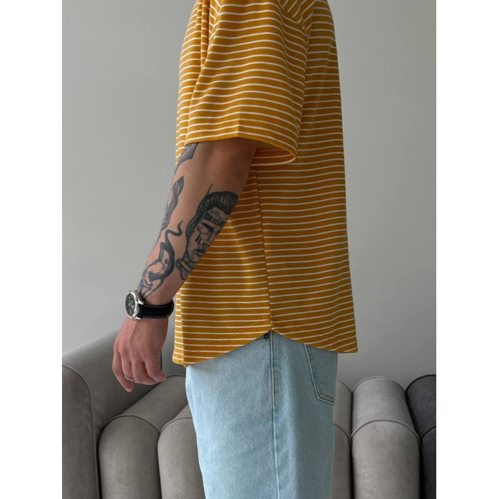 Oversize футболка у смужку