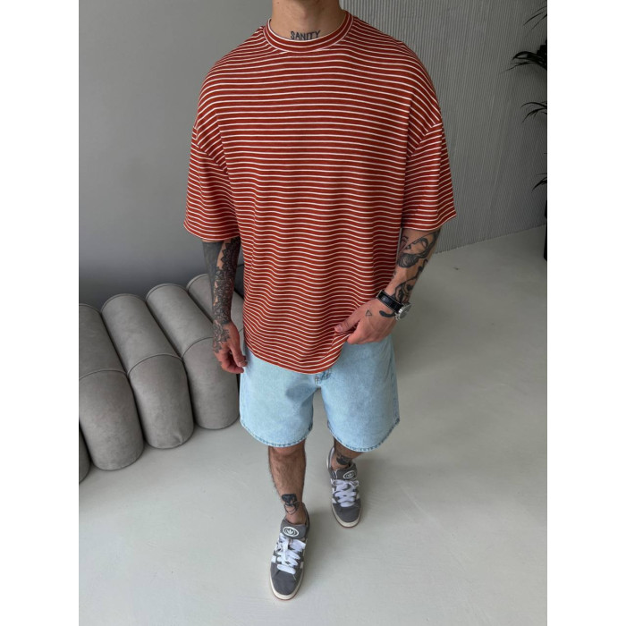 Oversize футболка у смужку