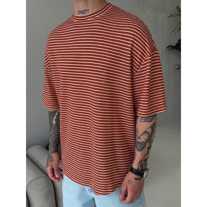 Oversize футболка у смужку