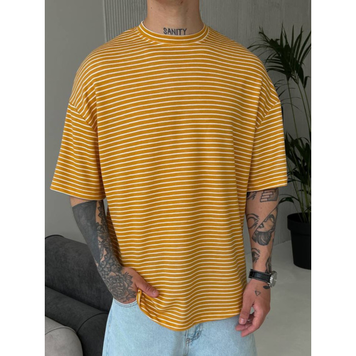 Oversize футболка у смужку