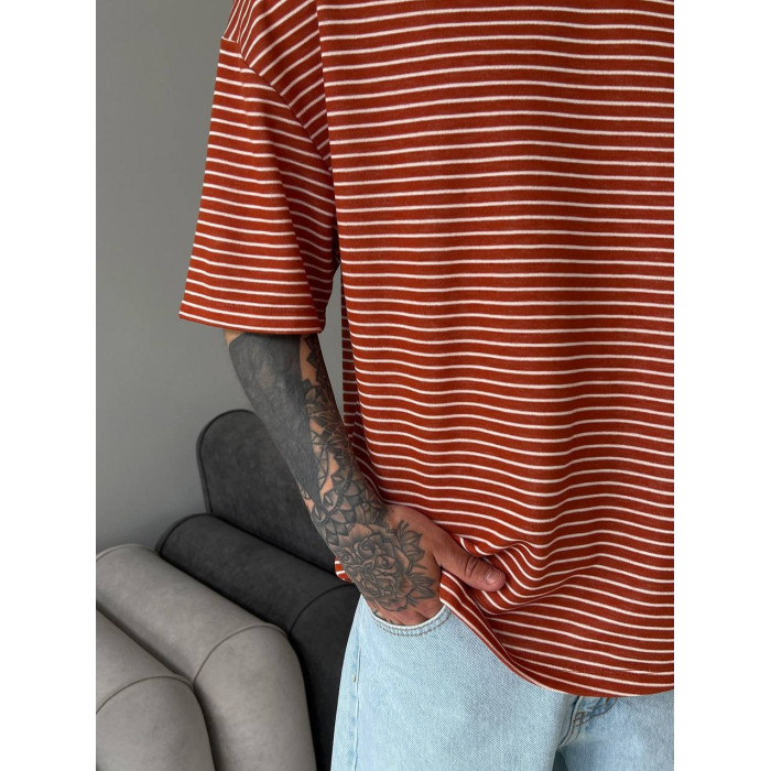 Oversize футболка у смужку