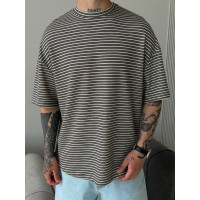 Oversize футболка у смужку