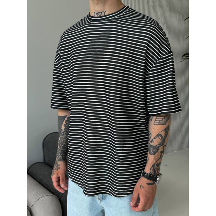 Oversize футболка у смужку