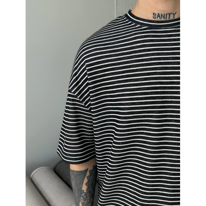 Oversize футболка у смужку