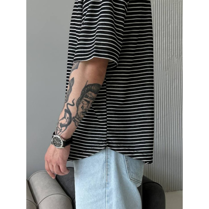 Oversize футболка у смужку