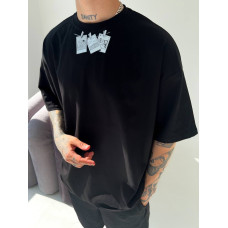 Oversize футболка з принтом