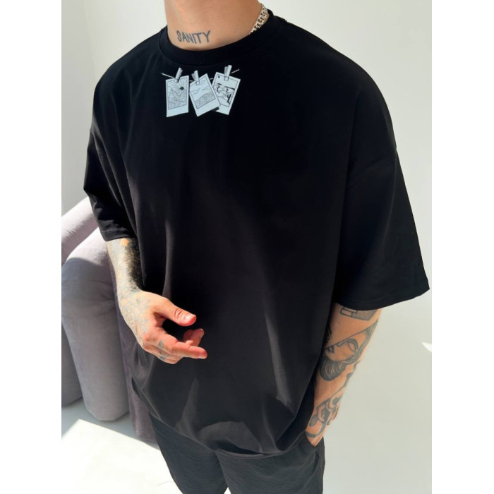 Oversize футболка з принтом