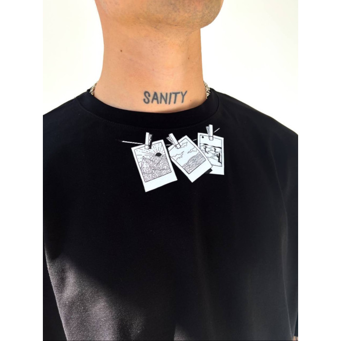 Oversize футболка з принтом