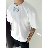Oversize футболка з принтом