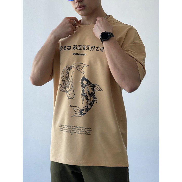Oversize футболка з принтом