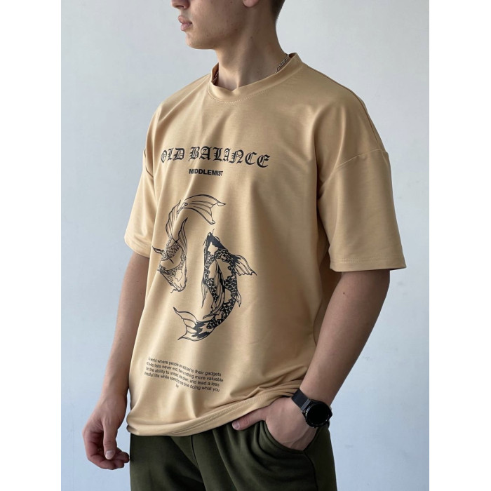 Oversize футболка з принтом