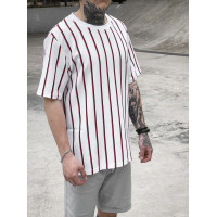 Oversize футболка у смужку