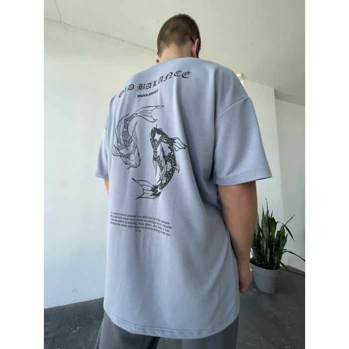 Oversize футболка з принтом