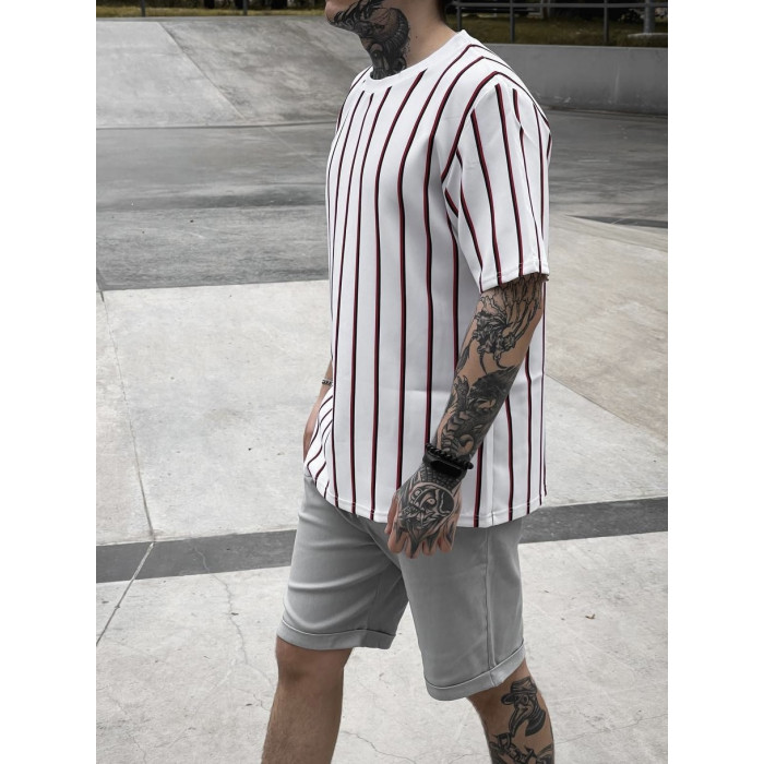 Oversize футболка у смужку