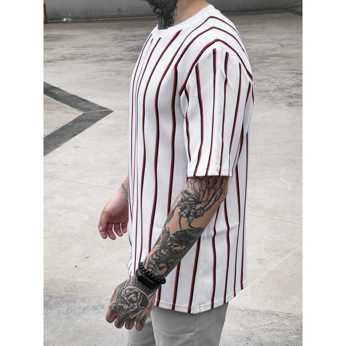 Oversize футболка у смужку