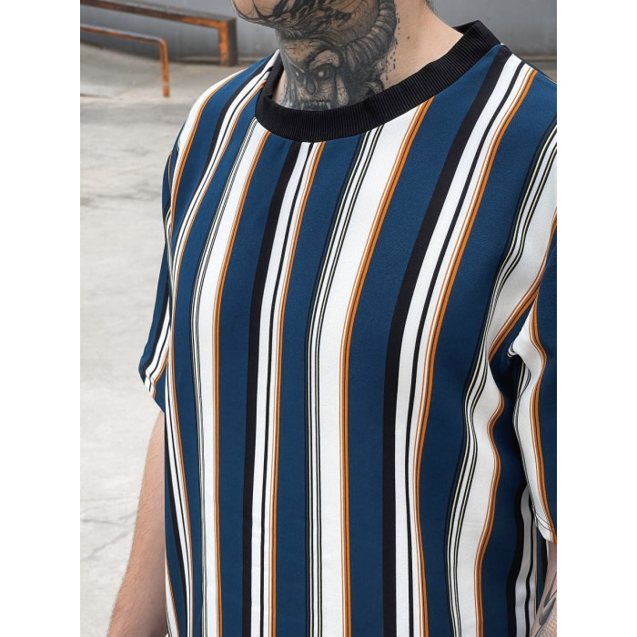 Oversize футболка у смужку