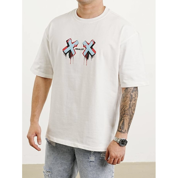 Oversize футболка з принтом