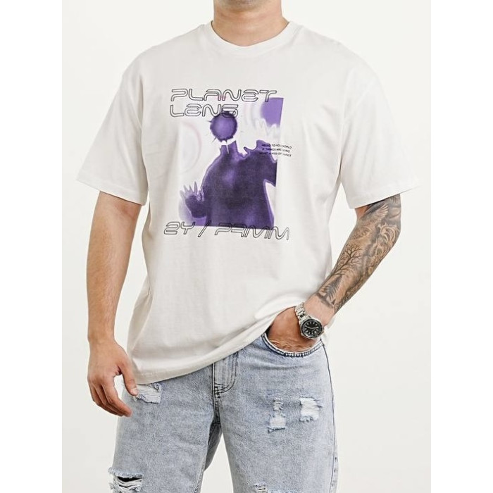 Oversize футболка з принтом