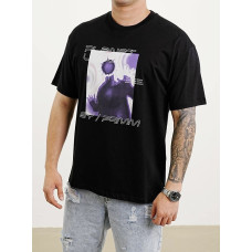 Oversize футболка з принтом