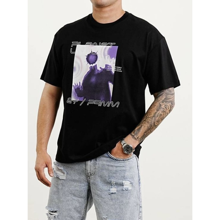 Oversize футболка з принтом