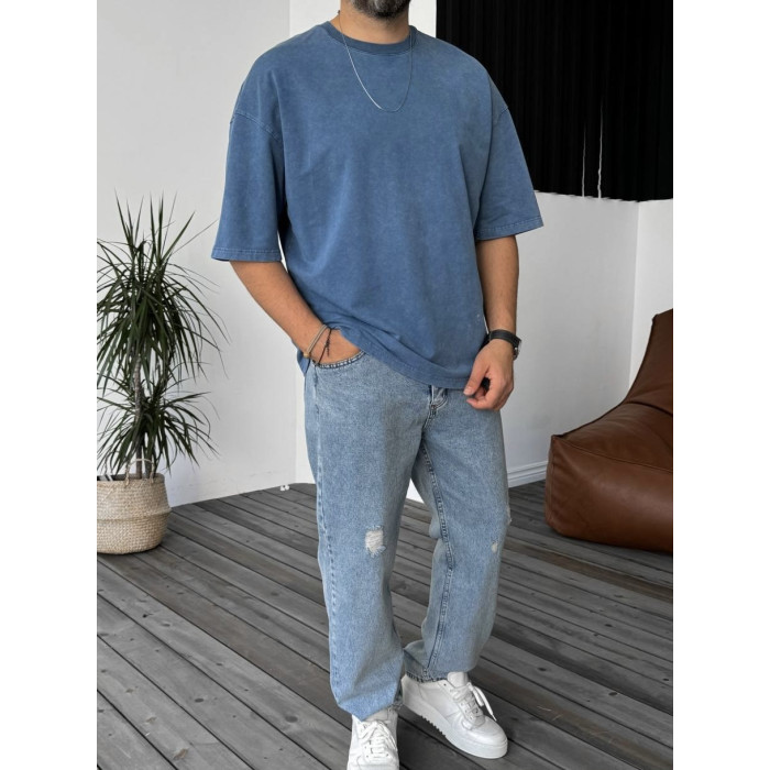 Oversize футболка з вивареної тканини