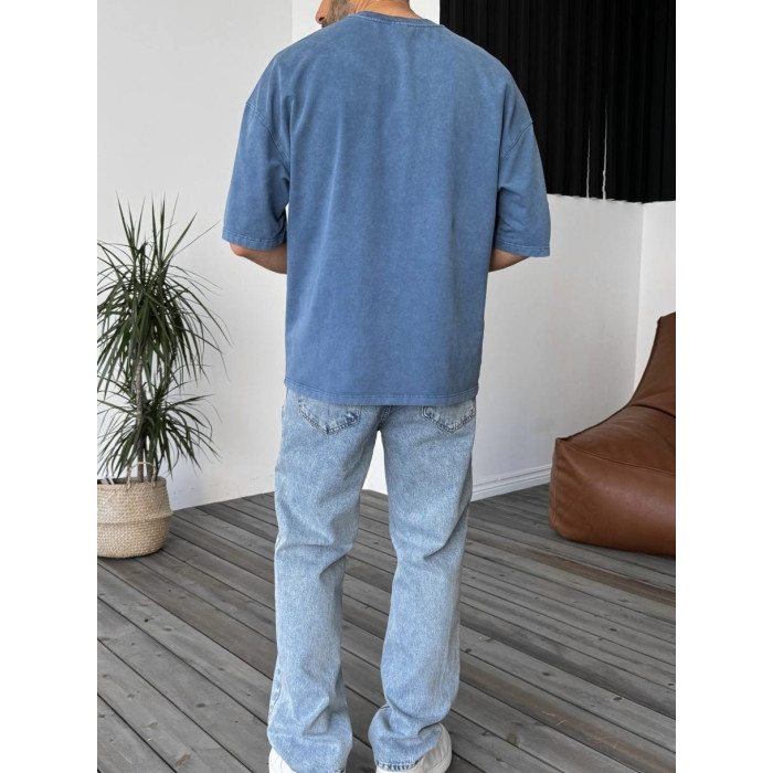 Oversize футболка з вивареної тканини