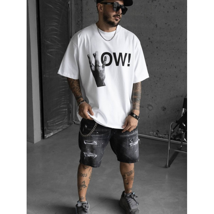 Oversize футболка з принтом
