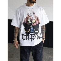 Oversize футболка з принтом