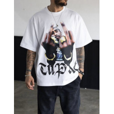 Oversize футболка з принтом