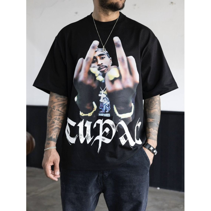 Oversize футболка з принтом