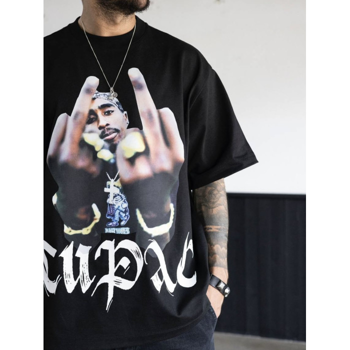 Oversize футболка з принтом