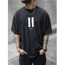 Oversize футболка з мінімалістичним принтом