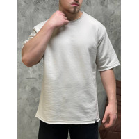 Oversize футболка з необробленим краєм