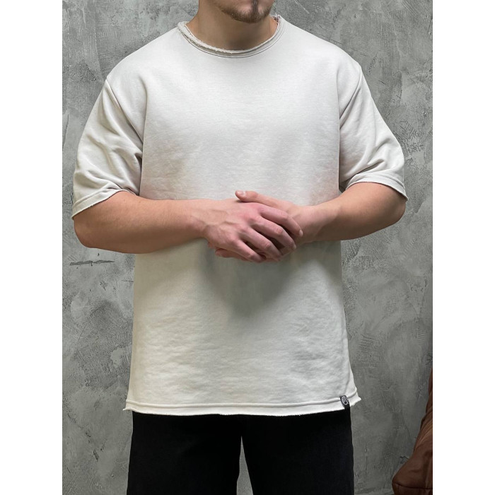 Oversize футболка з необробленим краєм