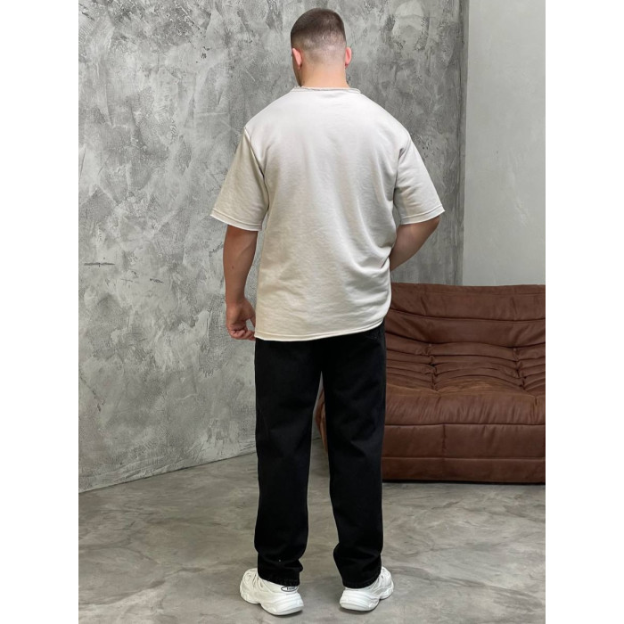 Oversize футболка з необробленим краєм