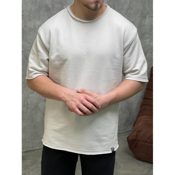 Oversize футболка з необробленим краєм