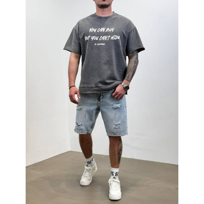 Oversize футболка з принтом