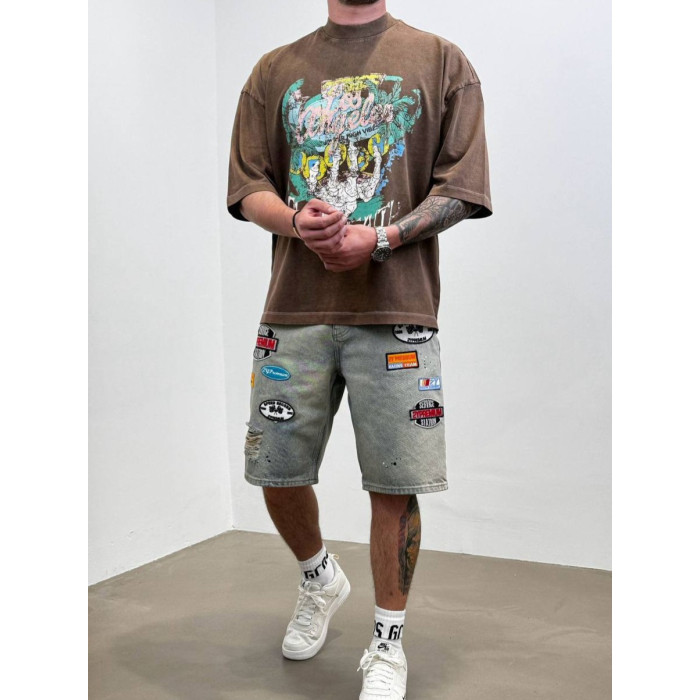 Oversize футболка з принтом