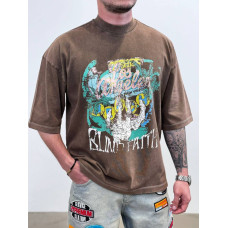 Oversize футболка з принтом