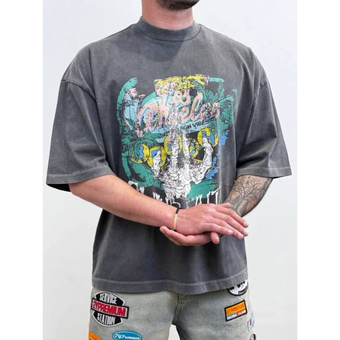 Oversize футболка з принтом