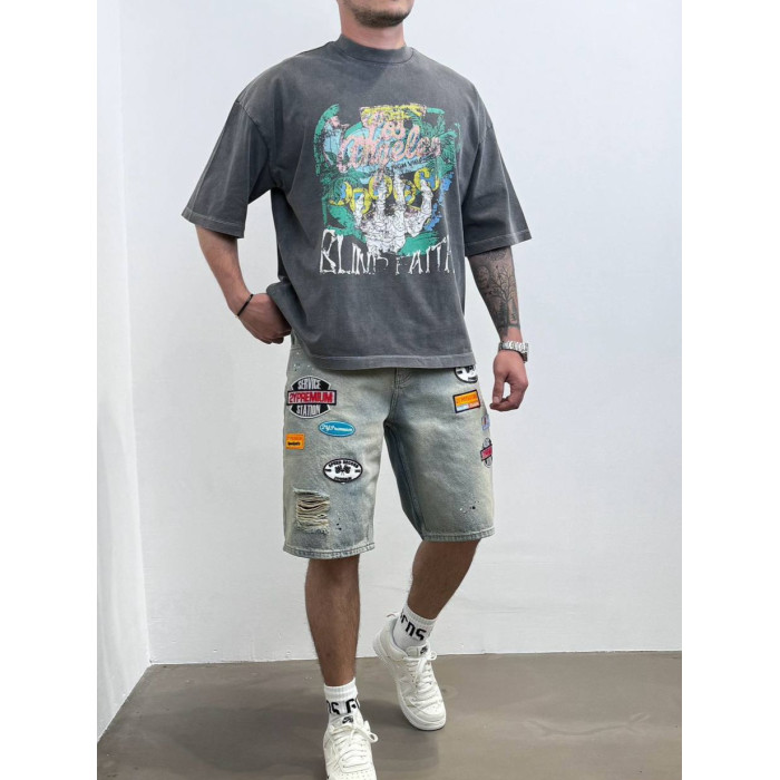 Oversize футболка з принтом