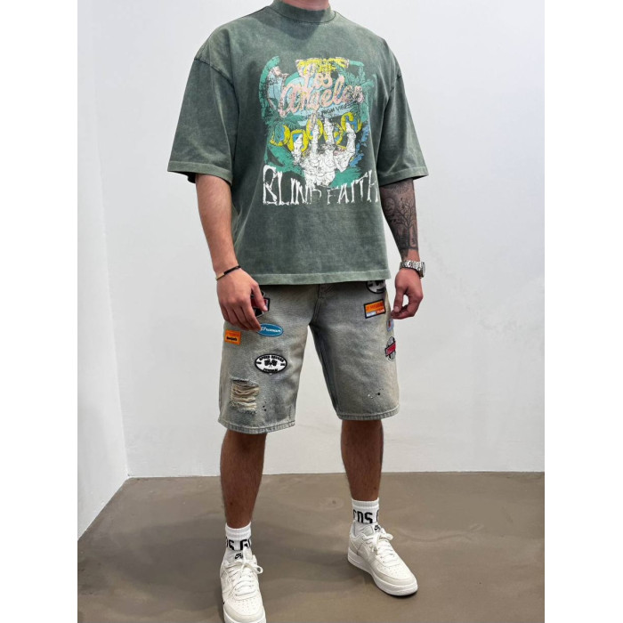Oversize футболка з принтом