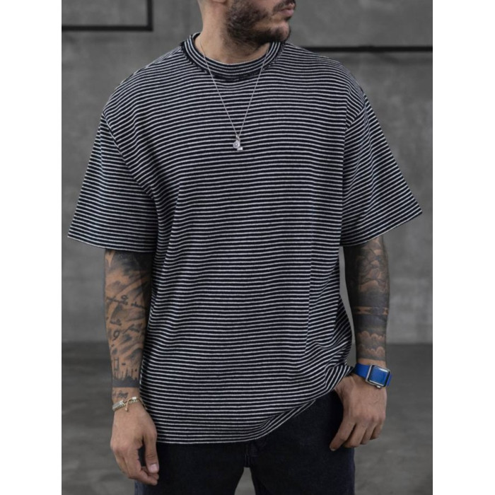 Oversize футболка у смужку