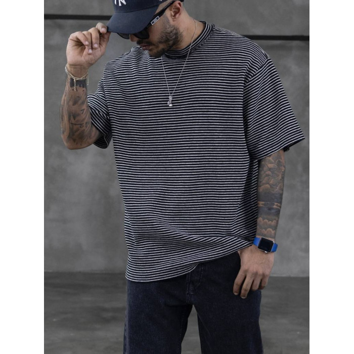 Oversize футболка у смужку