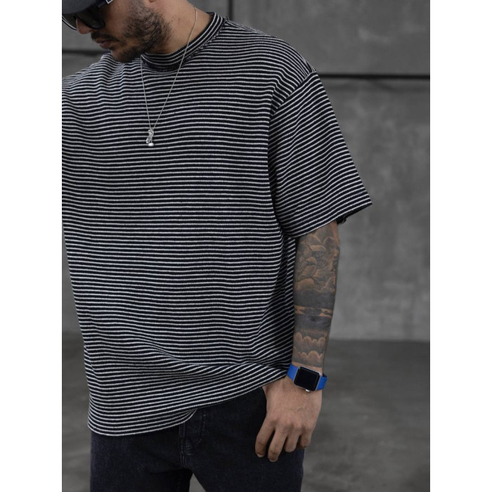 Oversize футболка у смужку