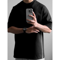 Oversize футболка з акцентною смужкою