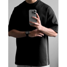 Oversize футболка з акцентною смужкою